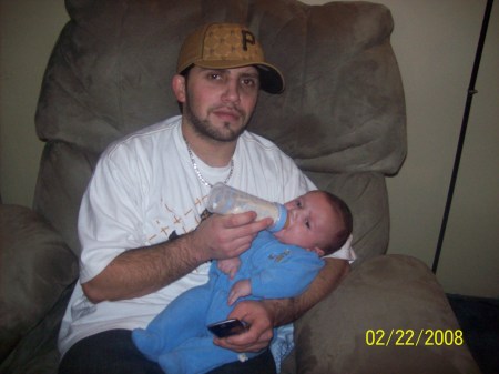 My son Hank and grandbaby Jaedin