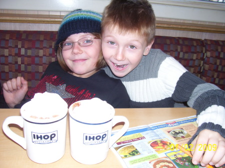 Emma and Parker in IHOP