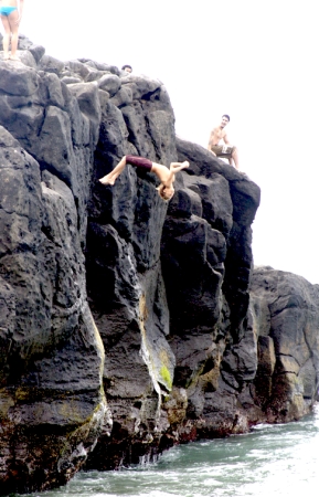 back flip jump rock