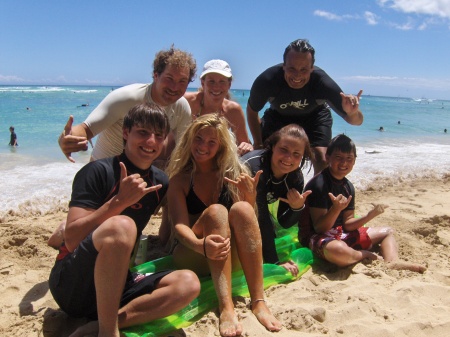 Surfs up with friends from Santa Cruz