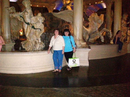 Friend Joan and I at Caesars in Vegas