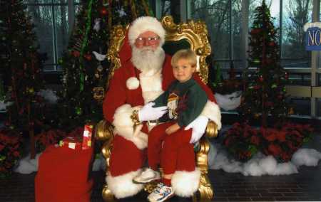 Justin with Santa