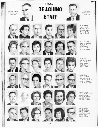 QE - Teaching Staff - 1964-1965 - Page One