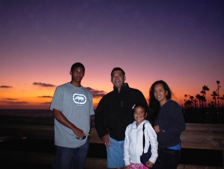 sunset on a Newport Beach pier