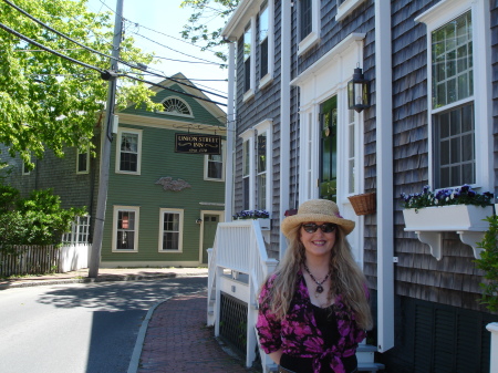 Our Nantucket Trip! In front of Our B&B!