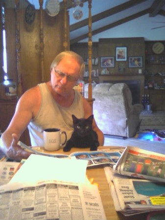 Ray and our cat Bob