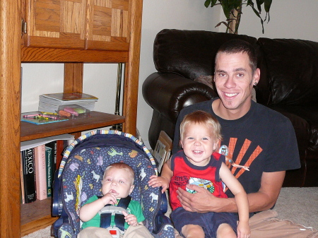 Son Brandon with Grandsons Rowan & Garret.