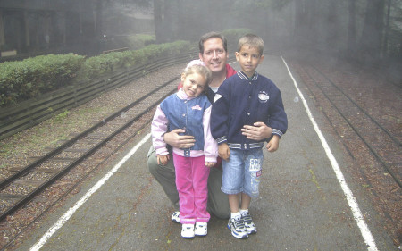 My kids and me at Tilden Park train