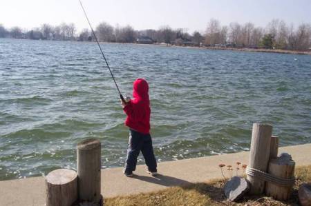Jakson fishing at Lake Chapman