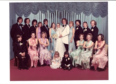 My wedding party, 1974