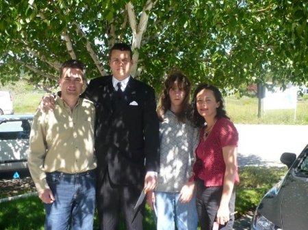 the family on Jake's grad day