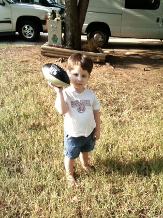 Daddys little football star