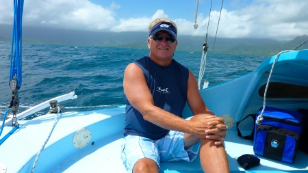 Bob on Catamaran in Kaneohe Bay