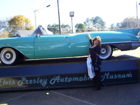 Me in front of the cadillac that Elvis gave mo