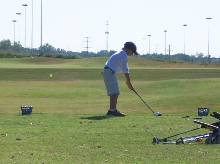 grant at golf camp, he loves sports