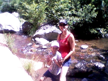 at Slide Rock with my daughter August 2009