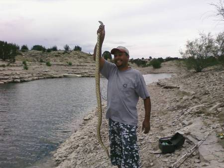 Jeff caught a snake at Lake Pueblo