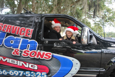 Me and Seth in the co.Monster truck.