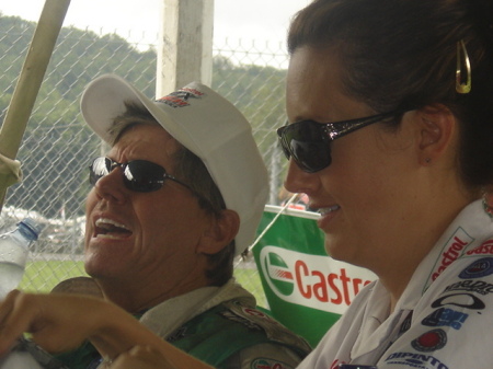 John Force and Ashley Force Hood