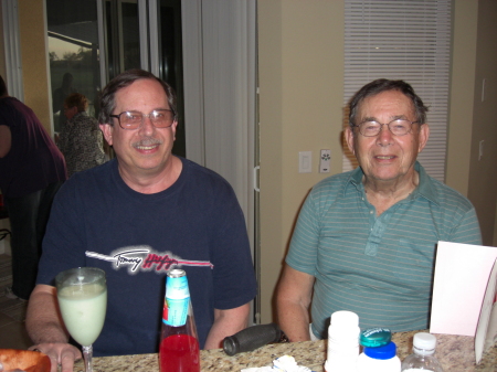 My brother, Dave, with our Dad, Lester