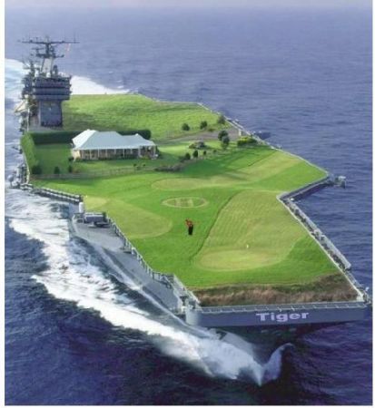 Tiger Woods Aircraft Carrier