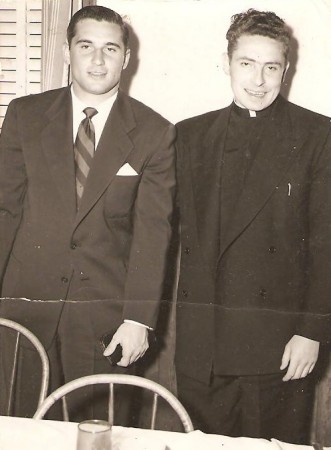Johnny Lujack & Father Comasky