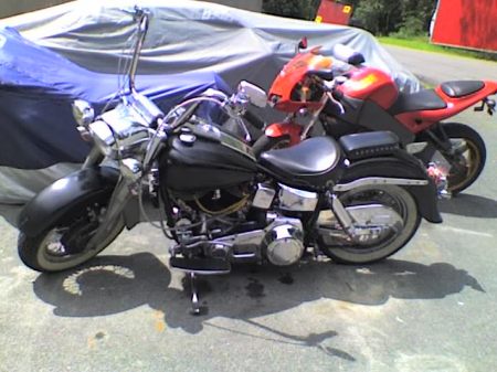 my FLH and my Buell XB12R