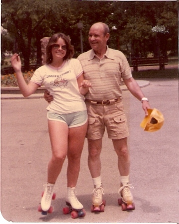 Rollerskating with dad - 1980