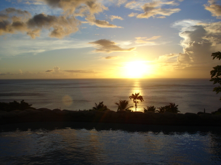 sun set in Saint Lucia