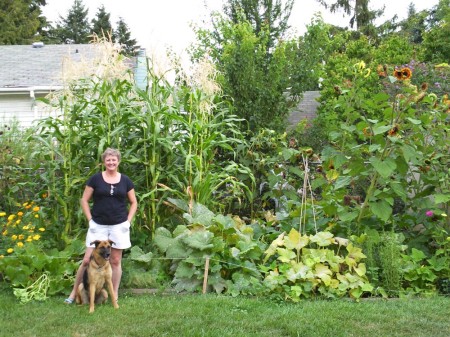 Riley and Me in the 2009 super garden!