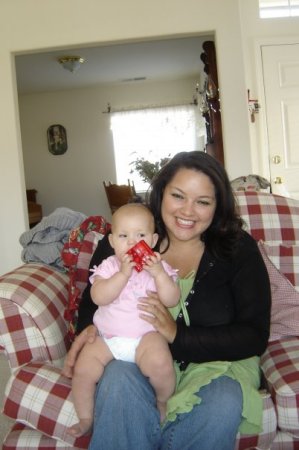 My daughter, Melyssa with her friend's baby