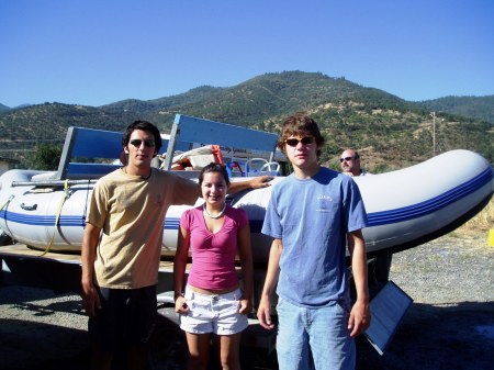 The kids, fresh and dry before the trip....