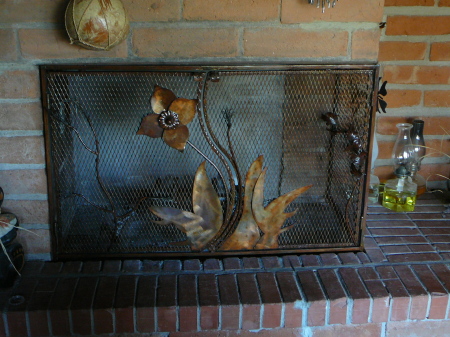 Rust finish Fire Place grill