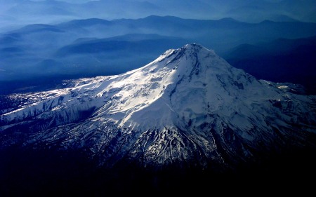 Mt. Hood from plane