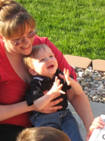 Birthday boy with Mommy May 9th