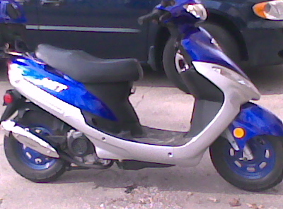 My pretty blue moped