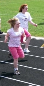 Special Olympics!  The red head is ours!