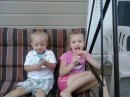 My grand daughter Camree and grandson Carter