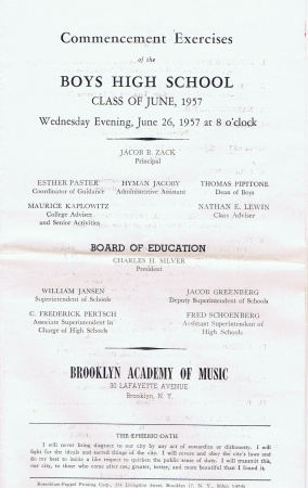 BHS Graduation 1957