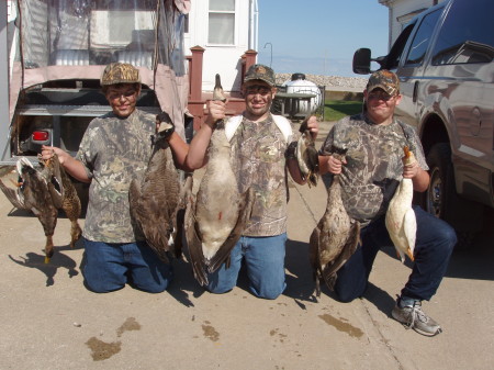 Boys hunting on Lake Erie Fall 2008