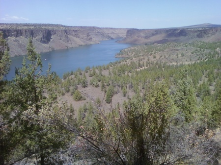 Looking down on Lake Billy Chinook