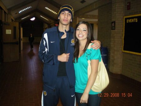 esteban and friend at bb game