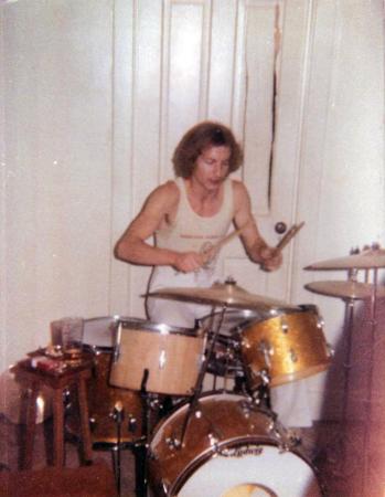 Pat Jackson on drums age 20, 1980