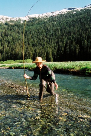 Yvonne fishing in Alaska