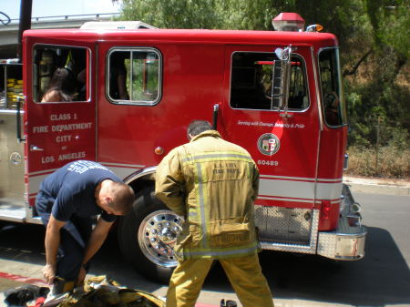 Getting ready to go on a fire call!