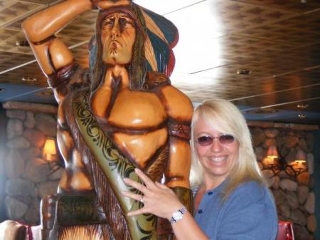 Me feeling up a Cigar Store Indian