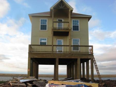 Front View new Beach Home Sargent Tx