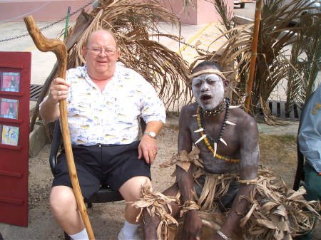 With witch doctor in Belize