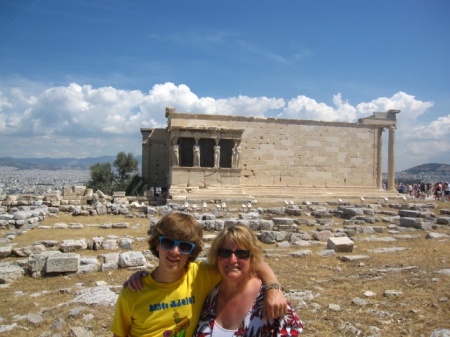 My son, Nik, and I at the Acropolis in Athens