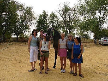 looking at a horse in spain for a client